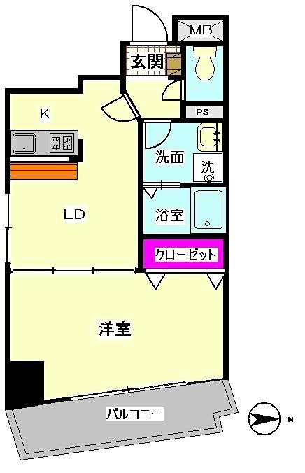 SUNNY HEIGHTS KAMATA(1LDK/10階)の間取り写真
