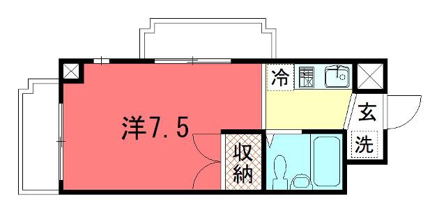 MYシャイン(1K/3階)の間取り写真