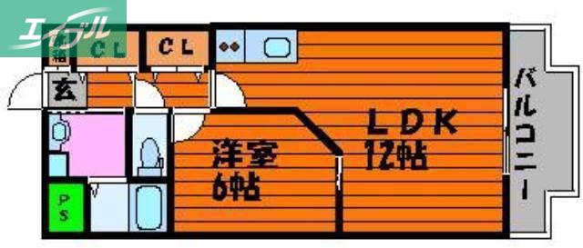 グラン・ベル(1LDK/3階)の間取り写真