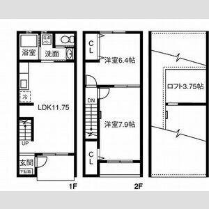 MERODIA華A(2LDK/1階)の間取り写真