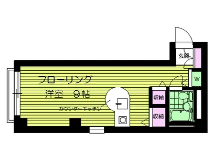 パークコート赤堤(ワンルーム/1階)の間取り写真