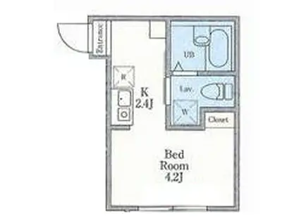 大倉山AP(1K/1階)の間取り写真