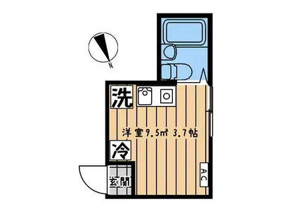 リプロンビギン新宿(ワンルーム/2階)の間取り写真