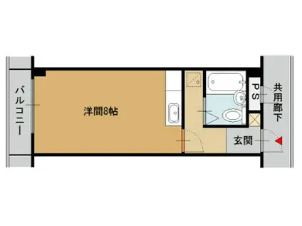 クレインハイツ(ワンルーム/1階)の間取り写真