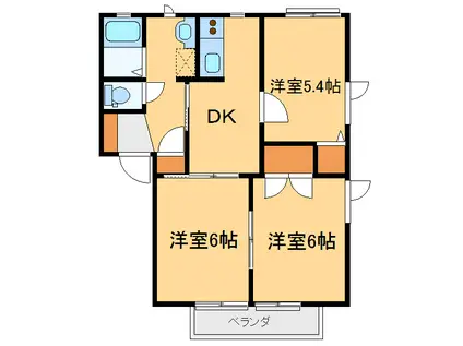 エルフローラ(3DK/2階)の間取り写真