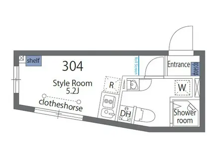 カーサ・スカトーラ馬込(ワンルーム/3階)の間取り写真