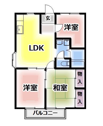 エステートピア楠(3LDK/1階)の間取り写真