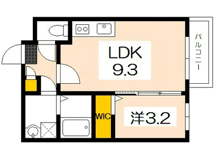 スマイルレジデンス三筋北館(1LDK/3階)の間取り写真