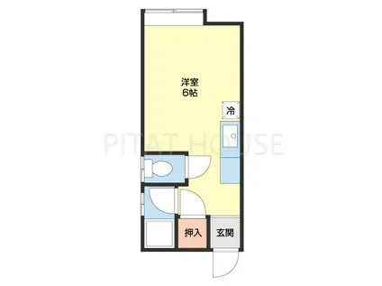 ラビタシオン永井(ワンルーム/2階)の間取り写真