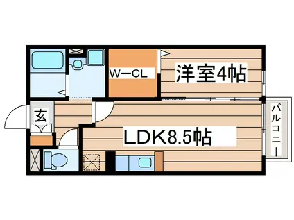 マ・メゾンT(1DK/1階)の間取り写真