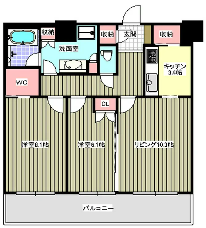 アウルタワー 11階階 間取り