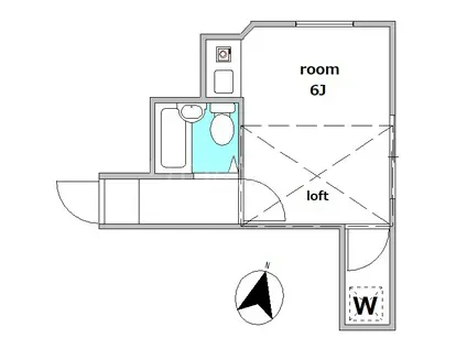 ライフピアベルストーク(ワンルーム/1階)の間取り写真