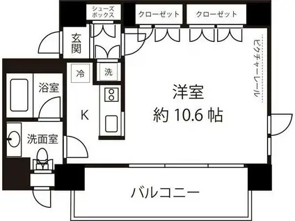 アゼリアテラス新宿(ワンルーム/2階)の間取り写真
