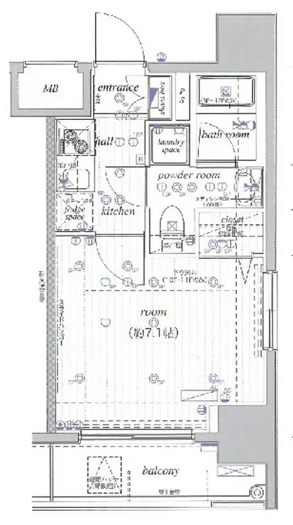 ヴェルステージ池袋 7階階 間取り