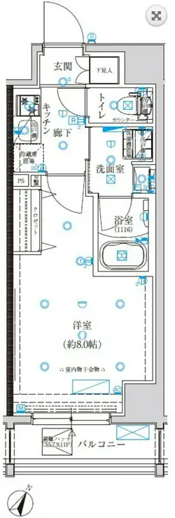 クレイシア板橋蓮沼 9階階 間取り