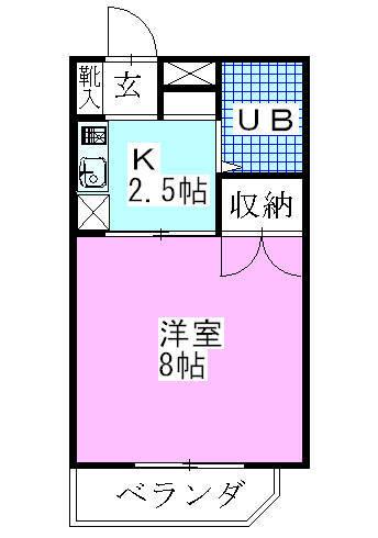 ナンカイエイト(1K/2階)の間取り写真