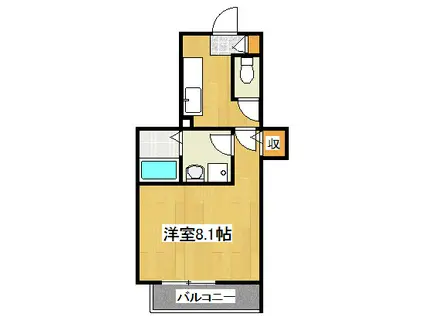 メゾン・フォール(1K/2階)の間取り写真