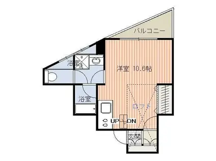 プランドール小川町(ワンルーム/5階)の間取り写真