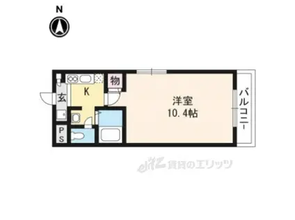 バレンシア花(1K/2階)の間取り写真