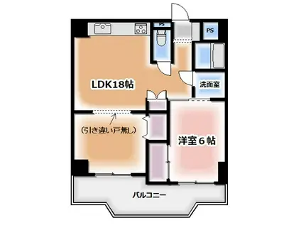 トラスティ御本丸公園(1LDK/5階)の間取り写真