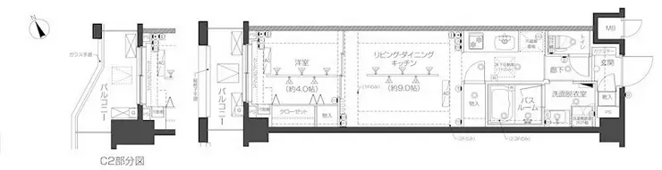 ZOOM高田馬場WEST 3階階 間取り