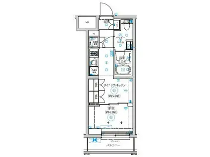 セジョリ武蔵小杉(1DK/1階)の間取り写真