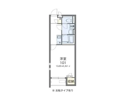 クレイノクレール(1K/2階)の間取り写真