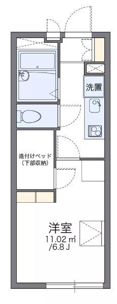 レオパレス青渓(1K/1階)の間取り写真