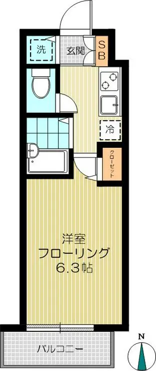 ガラ・シティ高田馬場 5階階 間取り
