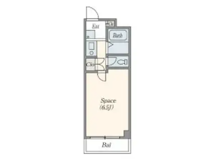 伊川谷マンション(1K/2階)の間取り写真