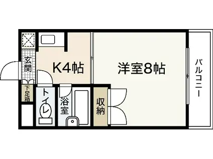 パティシェール吉川II(1K/3階)の間取り写真