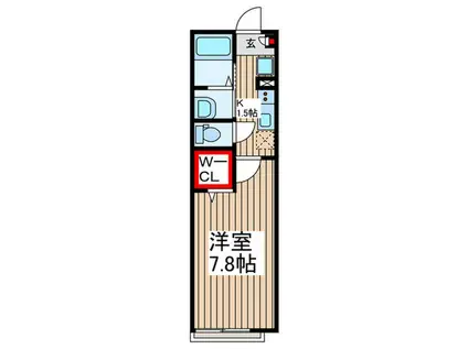 ONE-STAGE狭山(1K/2階)の間取り写真