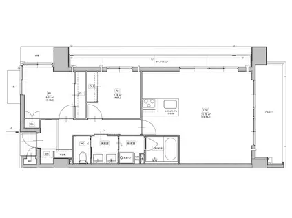 マニフィーク北桜塚(2LDK/4階)の間取り写真