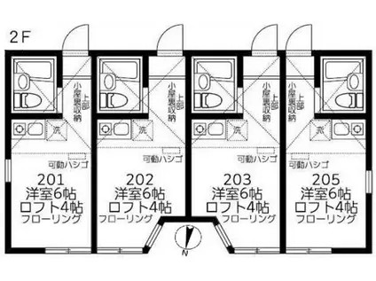 フェローズ横須賀(ワンルーム/2階)の間取り写真