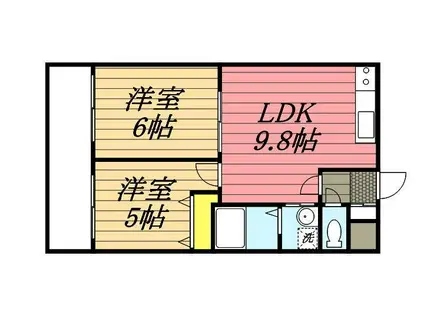 スエルテ博多南(2LDK/3階)の間取り写真