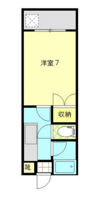 サンパティーク鴨池橋(1K/5階)の間取り写真