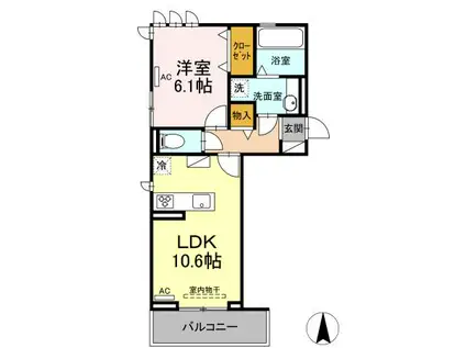 コンフォール西小鷹野III(1LDK/3階)の間取り写真
