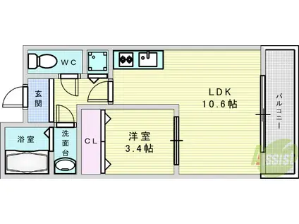CASA DE VIOLA(1LDK/1階)の間取り写真