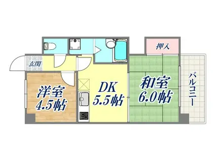 フェイス神戸(2DK/2階)の間取り写真