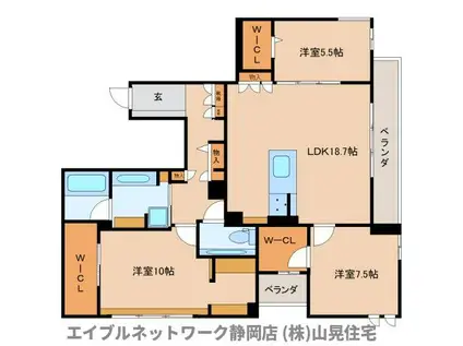 PROMENADE西草深(3LDK/2階)の間取り写真