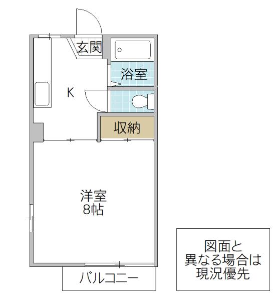 シティパルK(1K/1階)の間取り写真