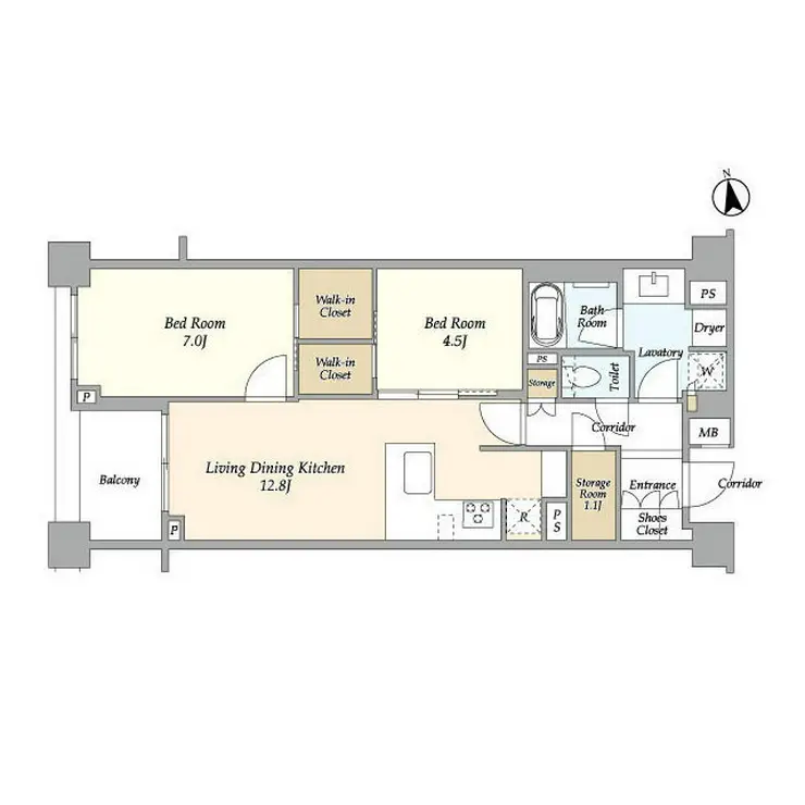 ブランズ牛込柳町 3階階 間取り