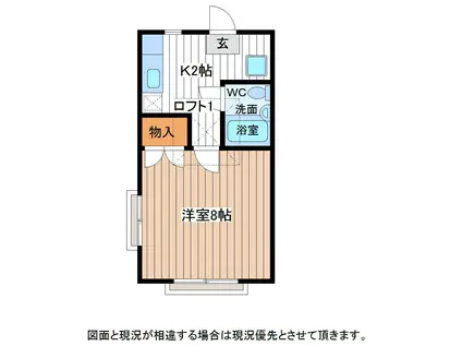 エクレール朝日(1K/2階)の間取り写真