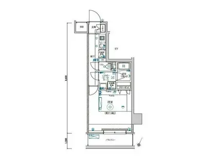 レグゼアゼスト横濱関内(1K/4階)の間取り写真