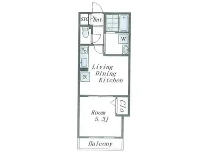 カメカメハウスひばりが丘(1LDK/2階)の間取り写真