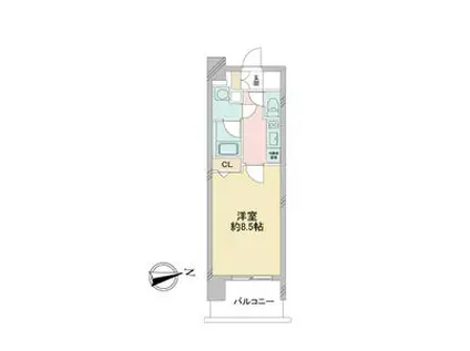 ルクレ新栄レジデンス(1K/10階)の間取り写真