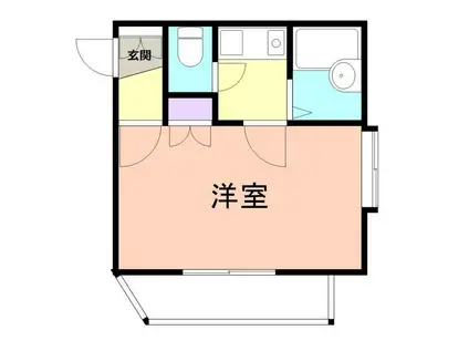 ヴィラ土佐町(1K/1階)の間取り写真