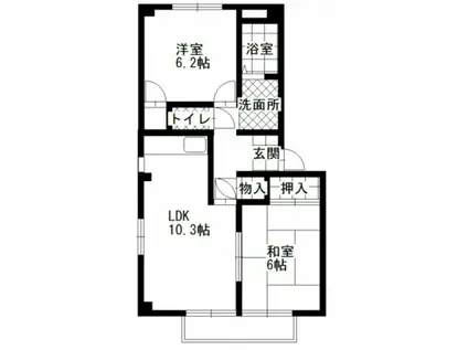 フォブールせが(2LDK/1階)の間取り写真