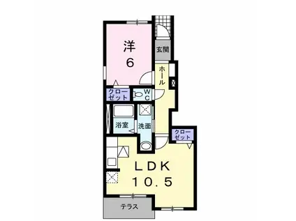 SUNRISE Y(1LDK/1階)の間取り写真