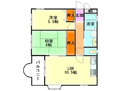 ラ・トレンティーノ23(2LDK/2階)の間取り写真